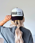 MAR garita/riage DTF Printed Black and White Trucker Hat