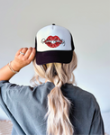Petty Betty DTF Printed Black and White Trucker Hat