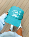 Spread Sunshine Not Shade DTF Printed Jade Trucker Hat
