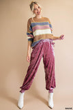 MAUVE CRINKLE JOGGER