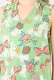 GREEN BUTTERFLY TOP