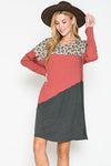 LEOPARD MIX DRESS