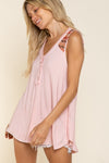 SLEEVELESS BOHO KNIT TOP