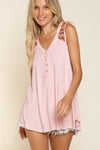 SLEEVELESS BOHO KNIT TOP