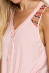 SLEEVELESS BOHO KNIT TOP