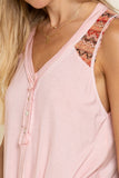 SLEEVELESS BOHO KNIT TOP