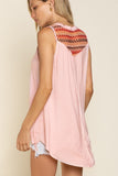 SLEEVELESS BOHO KNIT TOP