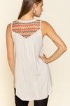 SLEEVELESS BOHO KNIT TOP