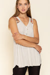 SLEEVELESS BOHO KNIT TOP