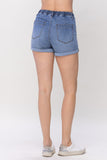 JB COOL DENIM PULL ON DRAWSTRING SHORTS