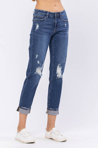 JB DESTROYED & CUFFED SLIM FIT
