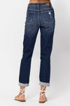 JB MARY CUFFED DESTROYED BOYFRIEND JEANS