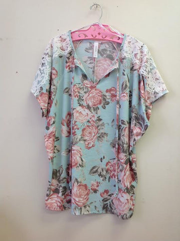 FLORAL DOLMAN TOP
