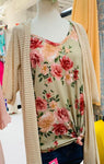 FLORAL V-NECK TOP