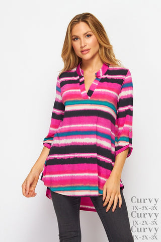 STRIPED GABBY TOP
