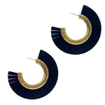 LEATHER HOOP EARRINGS
