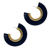 LEATHER HOOP EARRINGS