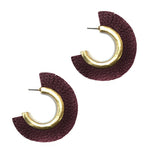 LEATHER HOOP EARRINGS