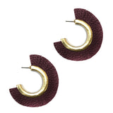LEATHER HOOP EARRINGS