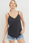 STRETCH SOLID V-NECK TANK TOP