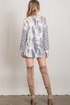 TIE-DYE LEOPARD PRINT BLOCK TOP