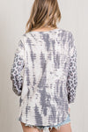 TIE-DYE LEOPARD PRINT BLOCK TOP