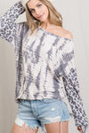TIE-DYE LEOPARD PRINT BLOCK TOP
