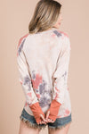 TIE-DYE THUMB DOLMAN SLEEVE TOP
