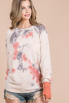 TIE-DYE THUMB DOLMAN SLEEVE TOP