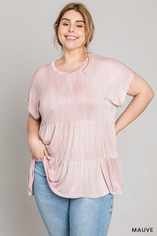 TIE DYE TIERED BABYDOLL TOP