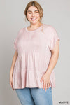 TIE DYE TIERED BABYDOLL TOP