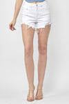 Risen Distressed Shorts - White