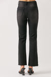 MID RISE STRAIGHT LEG JEANS W SIDE SLIT