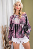 TIE DYE BABYDOLL LONG SLEEVE TOP
