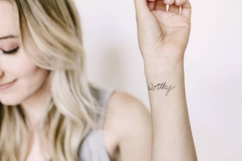 'WORTHY' TEMP TATTOO