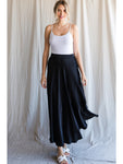 SATIN BLACK SKIRT