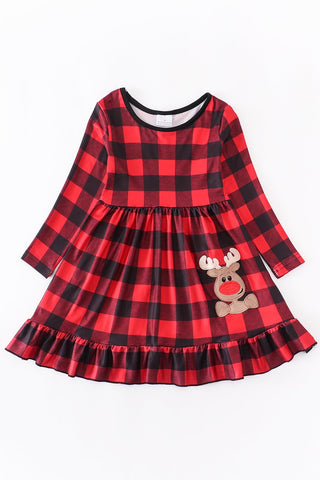 CHECKER REINDEER DRESS