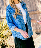 LEOPARD WASHED OVERSIZED DENIM JACKET