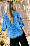 LEOPARD WASHED OVERSIZED DENIM JACKET