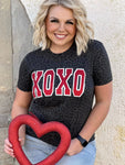Texas True XOXO With Red Glitter Tee