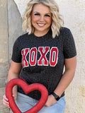 Texas True XOXO With Red Glitter Tee