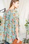 FLORAL SAGE KIMONO