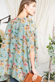 FLORAL SAGE KIMONO