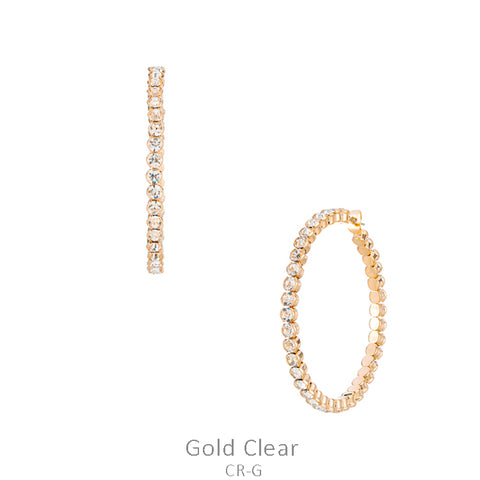 Rhinestone Hoop Earring