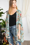 FLORAL SAGE KIMONO