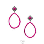 Stone Beaded Teardrop Earring