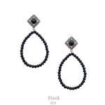Stone Beaded Teardrop Earring