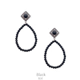 Stone Beaded Teardrop Earring