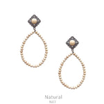 Stone Beaded Teardrop Earring