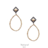 Stone Beaded Teardrop Earring